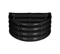 Semicircular Galvanised Steel Raised Garden Bed - 60cm x 30cm Harbour Housewares Black One Size