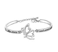 Semicolon Butterfly Bracelet My Story Isn’t Over Yet Semicolon Jewelry Semicolon Suicide Prevention Gift (My Story BR S EU)