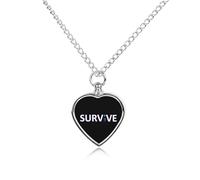 Semicolon Live Suicide Prevention Ashes Necklace Dog Pet Urn Necklace Cremation Jewellery Memorial Heart Pendant with Fill Kit