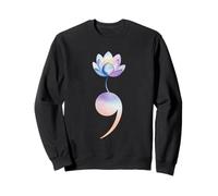 Semicolon Lotus Suicide Awareness Prevention Hope Art Sweatshirt