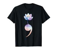 Semicolon Lotus Suicide Awareness Prevention Hope Art T-Shirt