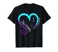 Semicolon Mental Health Awareness Suicide Prevention T-Shirt