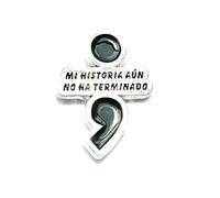 Semicolon my story isn't over yet PIN Suicide Prevention Jewelry Awareness, Mental Illness, Zinc, no gemstone