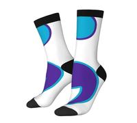 Semicolon Suicide Prevention Men Women Dress Sock Stretchable Crew Sock Non Slip Sports Socks For Home Work Running