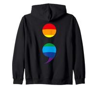 Semicolon Suicide Prevention Semicolon Semi Colon Zip Hoodie
