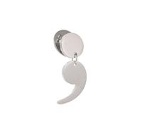 Semicolon Symbol Lapel Pin and Brooch -Stainless Steel Mental Health Suicide Awareness Depression Symbol, One Size, Stainless Steel, gem na