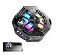 Semiconductor Cooling Fan - 7.4x6.8cm ABS Black, Digital Temperature Gauge, Rapid Ice Clip | FPS Tournament Storage Free Performance Multiplayer Battle Royale On Movies Heavy Use Battery Saving