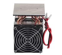 Semiconductor Refrigeration Cooling Device, Thermoelectric Cooler 12V 10A DIY Mini Fridge Kit with Large Cooling Plate and Hollow Copper Pipes for Pet Cooler or Small Refrigerator