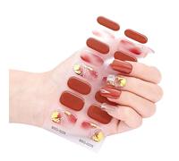 Semicured Gels Nails Polishs Strips Adhesive Gels Nails Sticker Lasting Glitters Gels Nails Wrap Sticker With Nails File Semi Cured Gel Stickers For Toes White With Light Semi Cured Gel
