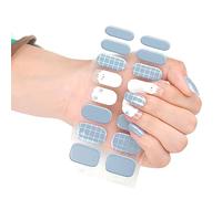 Semicured Gels Nails Polishs Strips Adhesive Gels Nails Sticker Lasting Glitters Gels Nails Wrap Sticker With Nails File Semi Cured Gel Stickers For Toes White With Light Semi Cured Gel