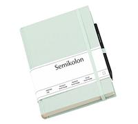 Semikolon 364100 Travel Journal Grand Voyage - 14 x 19.2 cm 304 Pages - 2 Bookmarks World map - Moss Pastel Green