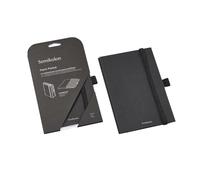 Semikolon 370986 Notebook Pocket 3-in-1 - Folding Pocket for A5 Notebook - with Elastic Closure and Pen Loop - Black