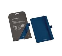 Semikolon 370987 Notebook Pocket 3-in-1 - Folding Pocket for A5 Notebook - with Elastic Closure and Pen Loop - Navy