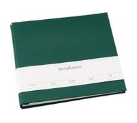 Semikolon 600027 Screw-bound album, medium, 24 x 23 cm - with 20 cream-white pages, expandable - forest green