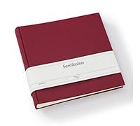 Semikolon Photo Album Classic - Handcrafted in Europe, Premium Linen Cover, 230 g/m² Card Stock, 60 Pages, Fits Up to 60 6 x 8 Photos (Event, Burgundy)