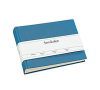 Semikolon - Photo Album Classic - Handcrafted in Europe, Premium Linen Cover, 230 g/m² Card Stock, 80 Pages, Fits Up to 80 4x6 Photos (Small, Azzurro)