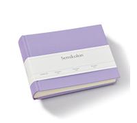 Semikolon - Photo Album Classic Small Floating World, Handmade with 80 Pages and Fine Glassine Interleaves, Lilac Silk (8.5 x 6.3 in)