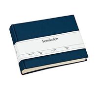 Semikolon Small Bound Linen Photo Album, Cream Pages, Marine Blue (03003)