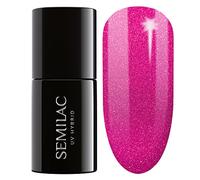 SEMILAC 348 Charming Ruby Glitter Nail UV Gel Polish | Long Lasting and Easy to Apply | Soak off UV/Led | Perfect for Home and Professional Manicure and Pedicure 7 ml