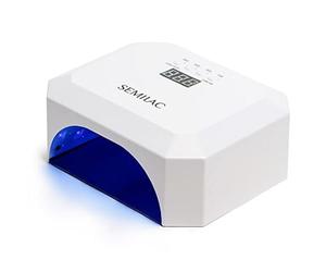 Semilac 48/24W LED UV Lamp for Gel Nails | Nail Dryer with 4 Curing Times, Digital Display, Detachable Base for Easy Manicure & Pedicure, Motion Sensor