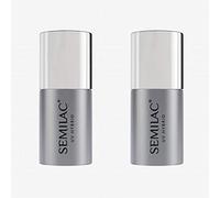 Semilac Base Coat and Gel Top Coat Set | 2 x 7 ml | Gel Nail Polish Set | Long-Lasting Base and Top Coat | Compatible with UV/LED Products | Vegan Friendly Formula