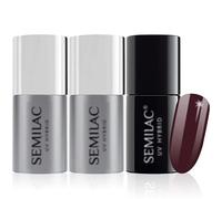 Semilac Base Coat, Top Coat & UV Gel Colour Polish. Long Lasting, Chip Resistant & Easy To Apply. 030 Dark Chocolate Colour UV Gel Nail Varnish. Perfect For Manicure or Pedicure.