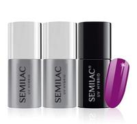 Semilac Base Coat, Top Coat & UV Gel Colour Polish. Long Lasting, Chip Resistant & Easy To Apply. 034 Mardi Grass Colour UV Gel Nail Varnish. Perfect For Manicure or Pedicure.