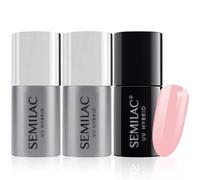 Semilac Base Coat, Top Coat & UV Gel Colour Polish. Long Lasting, Chip Resistant & Easy To Apply. 047 Pink Peach Milk Colour UV Gel Nail Varnish. Perfect For Manicure or Pedicure.