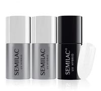 Semilac Base Coat, Top Coat & UV Gel Colour Polish. Long Lasting, Chip Resistant & Easy To Apply. 091 Glitter Milk Colour UV Gel Nail Varnish. Perfect For Manicure or Pedicure.