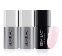 Semilac Base Coat, Top Coat & UV Gel Colour Polish. Long Lasting, Chip Resistant & Easy To Apply. 128 Pink Marshmallow Colour UV Gel Nail Varnish. Perfect For Manicure or Pedicure.