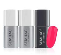 Semilac Base Coat, Top Coat & UV Gel Colour Polish. Long Lasting, Chip Resistant & Easy To Apply. 134 Red Carpet Colour UV Gel Nail Varnish. Perfect For Manicure or Pedicure.