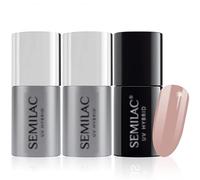 Semilac Base Coat, Top Coat & UV Gel Colour Polish. Long Lasting, Chip Resistant & Easy To Apply. 136 Creamy Muffin Colour UV Gel Nail Varnish. Perfect For Manicure or Pedicure.