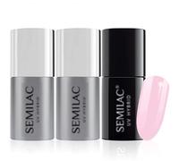 Semilac Base Coat, Top Coat & UV Gel Colour Polish. Long Lasting, Chip Resistant & Easy To Apply. 157 Little Rosie Colour UV Gel Nail Varnish. Perfect For Manicure or Pedicure.