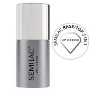 Semilac Base/Top 2in1 for Nail Polish | 7 ml | High Gloss Top Coat and Base Coat | Strengthening UV LED Soak Off Gel for Nail Protection | Perfect for Home and Professional Manicure and Pedicure…
