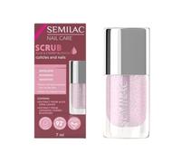 Semilac Cuticle & Nail Scrub - Aloe & Cherry Blossom Wash Off Vegan 92% Natural 7ml