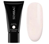 Semilac Double Flex Acrylgel Diamond Cream - Acrylic Nail Gel Perfect for Extensions - Strong Builder Gel for Nails with Glitter - Flexible Polygel with Durable Finish - Semi Transparent Formula 30g