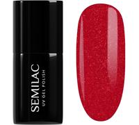 SEMILAC Gel Nail Polish 025 Glitter Red - Full Coverage Gel Polish - Soak Off E