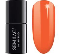 SEMILAC 045 Electric Orange Nail UV Gel Polish | Long Lasting and Easy to Apply | Soak off UV/Led | Perfect for Home and Professional Manicure and Pedicure 7 ml