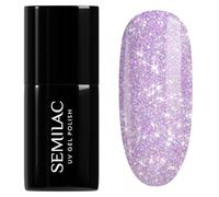 SEMILAC Gel Nail Polish 242 Pink Sands - Semi-Transparent Glitter Gel Polish - Soak Off Easy To Use LED/UV Nail Lamp - Long Lasting Manicure and Pedicure up to 3 weeks