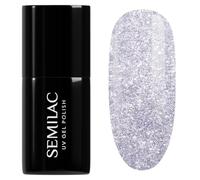 SEMILAC Gel Nail Polish 461 Hollywood Silver - Glitter Gel Polish - Soak Off Easy To Use LED/UV Nail Lamp - Long Lasting Manicure and Pedicure up to 3 weeks