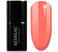 SEMILAC 518 Neon Orange Nail UV Gel Polish | Long Lasting and Easy to Apply | Soak off UV/Led | Perfect for Home and Professional Manicure and Pedicure 7 ml