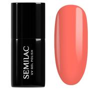 SEMILAC 518 Neon Orange Nail UV Gel Polish | Long Lasting and Easy to Apply | Soak off UV/Led | Perfect for Home and Professional Manicure and Pedicure 7 ml