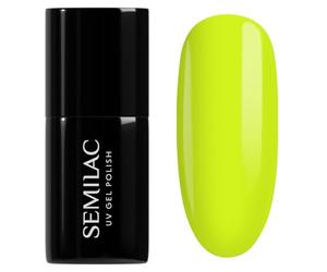 SEMILAC Gel Nail Polish 565 Neon Yellow - Full Coverage Gel Polish - Soak Off Easy To Use LED/UV Nail Lamp - Long Lasting Manicure and Pedicure up to 3 weeks
