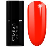 SEMILAC 567 Neon Red Orange Nail UV Gel Polish | Long Lasting and Easy to Apply | Soak off UV/Led | Perfect for Home and Professional Manicure and Pedicure 7 ml
