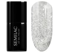 SEMILAC Gel Nail Polish 605 White Flash - Semi Transparent Glitter Gel Polish - Soak Off Easy To Use LED/UV Nail Lamp - Long Lasting Manicure and Pedicure up to 3 weeks