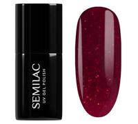 SEMILAC Gel Nail Polish 954 Silky Rouge - Full Coverage Gel Polish Glitter - Soak Off Easy To Use LED/UV Nail Lamp - Long Lasting Manicure and Pedicure up to 3 weeks
