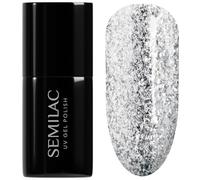 SEMILAC 292 Silver Shimmer Nail UV Gel Polish | Long Lasting and Easy to Apply | Soak off UV/Led | Perfect for Home and Professional Manicure and Pedicure 7 ml
