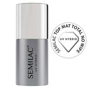 Semilac Matt Top coat No Wipe Nail Polish - UV LED Top Coat Soak Off Gel Nail for Colour Protection Easy to Apply, Crack Resistant & Quick Drying 7ml