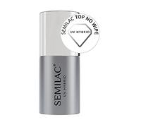 Semilac No Wipe Nail Top Coat. UV LED Top Coat Soak Off Gel Nail for Colour Protection. Transparent Gloss Finish. Easy to Apply, Crack Resistant & Quick Drying