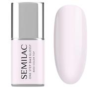 SEMILAC One Step 3in1 252 Milky Pink Gel Nail Polish 11 ml - UV LED Nail Colour - Base Colour Top Coat in One -Long Lasting and Easy At Home Manicure - Glossy Finish, Quick Gel at Home
